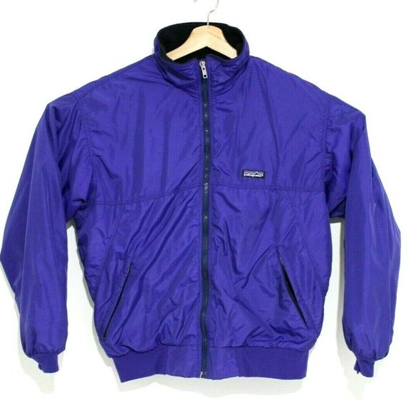 Patagonia Womens Size Large Vintage Bomber Jacket Periwinkle Made in USA Rare - Picture 1 of 5